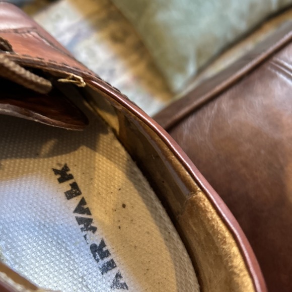 Dockers Shoes Mens 10.5 Dress Cap Toe Oxford Brown Leather Lace Up Read - Picture 6 of 10